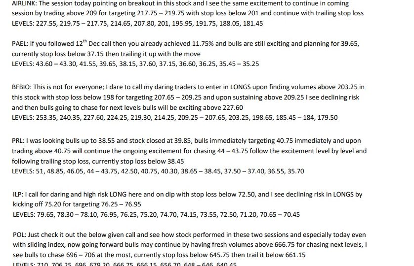 18 DEC SCRIP CALLS,AIRLIN,PAEL,BFBIO,PRL,ILP,POL 2024