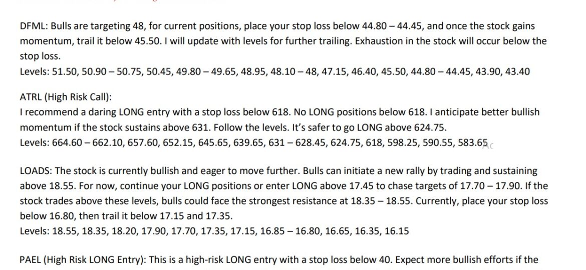 24 JAN SCRIP CALLS,DFML,ATRL,LOADS,PAEL,CPHL 2025