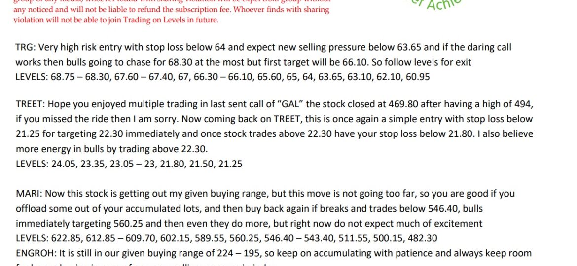 30 JAN SCRIP CALLS,TRG,TREET,MARI,PPL 2025