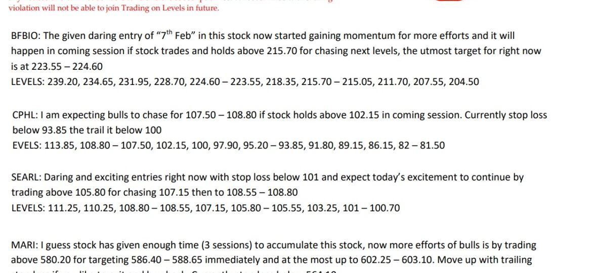 11 FEB SCRIP CALLS,BFBIO,CPHL,SEARL,MARI,HUBC 2025
