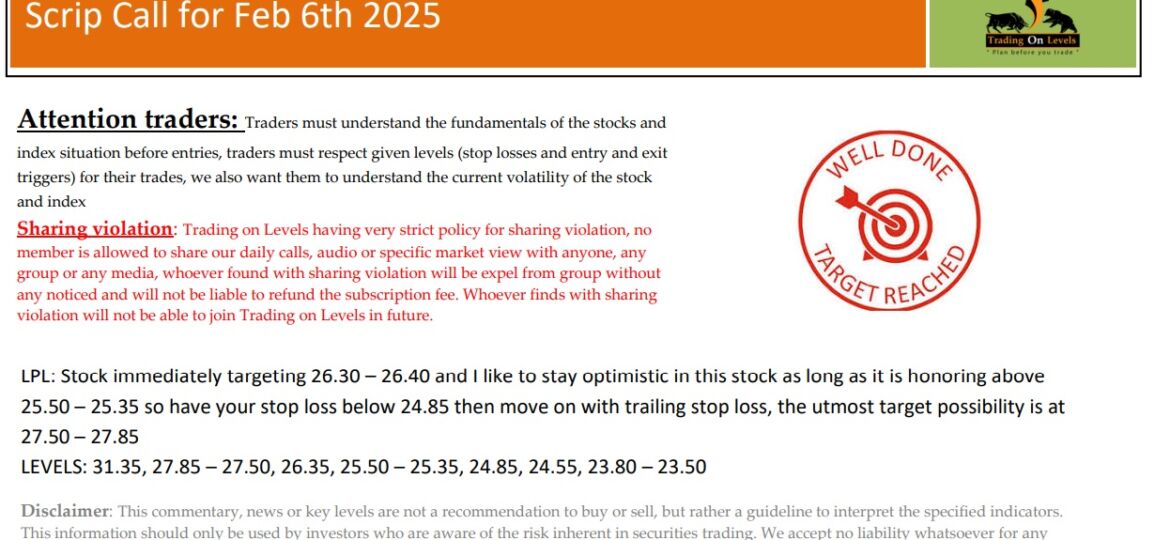 6 FEB SCRIP CALLS,LPL 2025