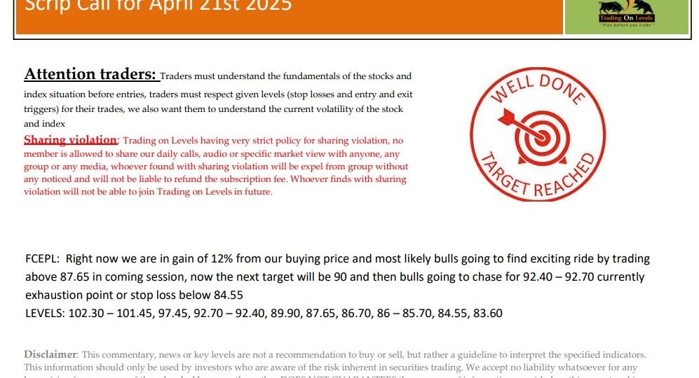 21 APR SCRIP CALLS,DFML,FCEPL 2025