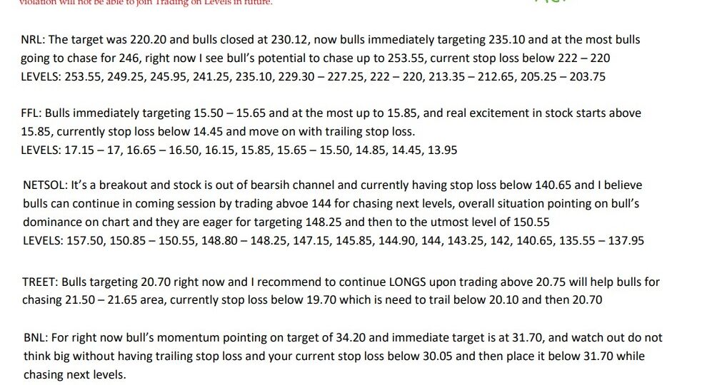 16 MAY SCRIP CALLS,NRL,FFL,NETSOL,TREET,ABNL,PRL,OCTOPUS 2025