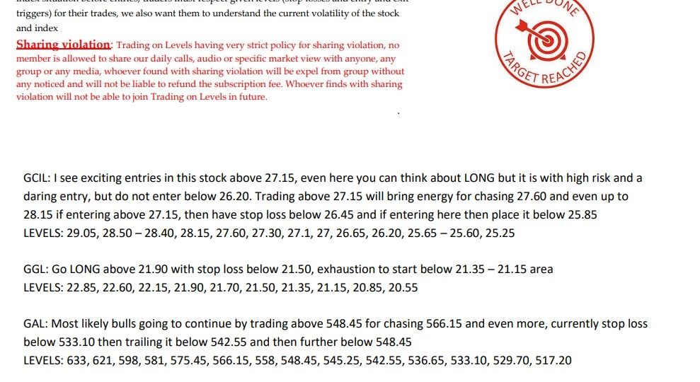 15 AUG SCRIP CALLS,GCIL,GGL,GAL 2025