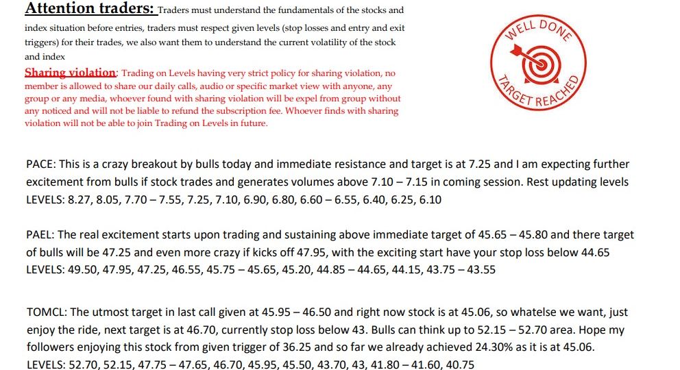 28 aug scrip calls,pace,pael,tomcl 2025